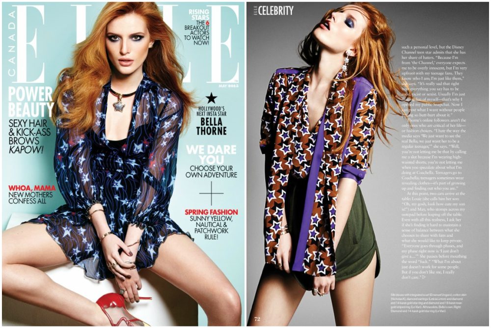 Bella Thorne magazine cover Elle Canada, may 2015