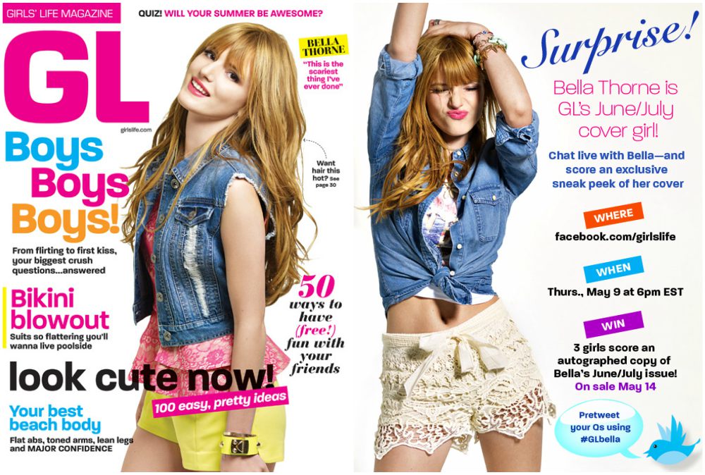 Bella Thorne magazine cover Girl`s Life, 2013
