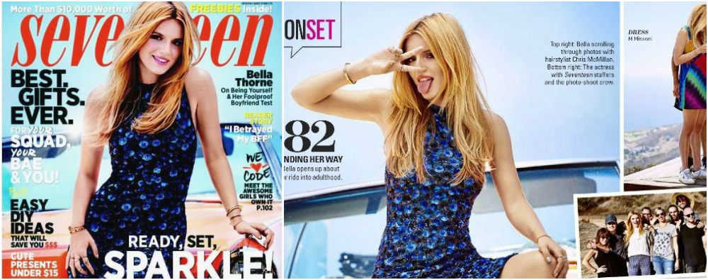 Bella Thorne magazine cover Seventeen December 2015/January 2016