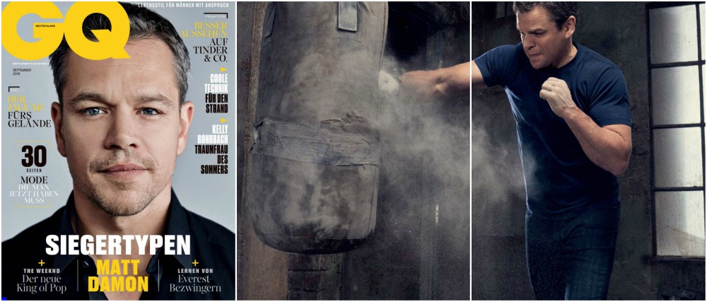 Matt Damon on the cover of GQ magazine, Germany, September 2016