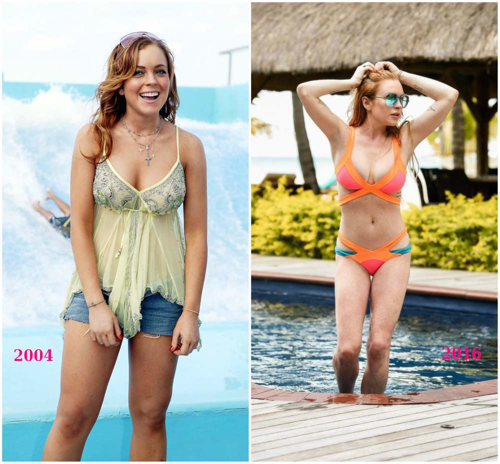 Lindsay Lohan`s weight didn`t change a lot. She looks great now and then