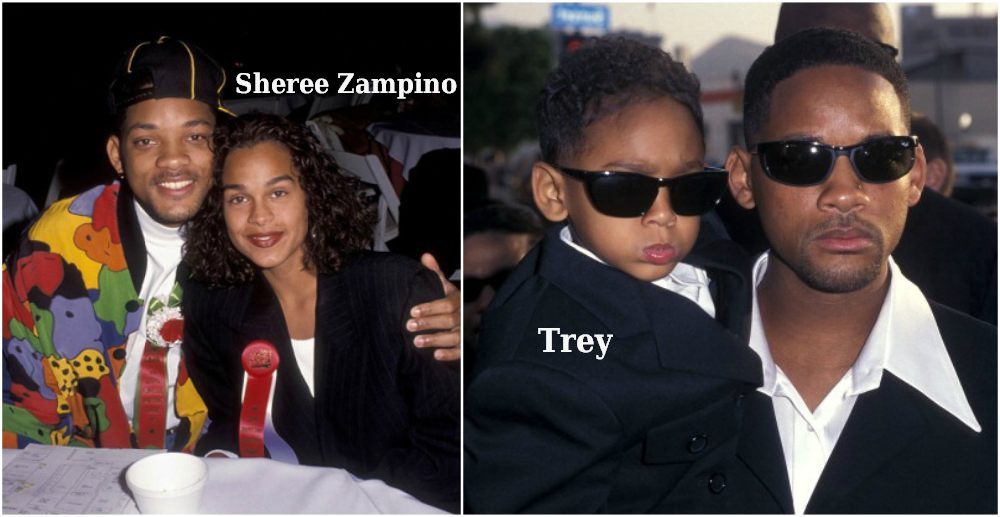 Will Smith with his son Trey and ex-wife