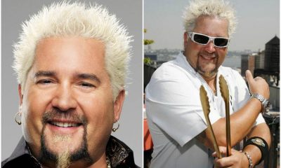 Guy Fieri`s eyes and hair color
