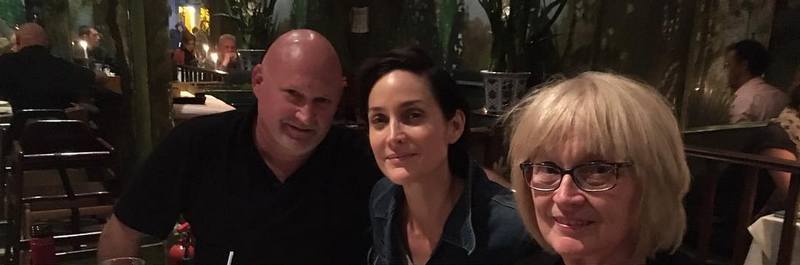 Carrie-Anne Moss` family - brother Brooke and mother Barbara