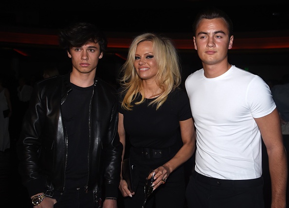 Pamela Anderson with sons Dylan and Brandon