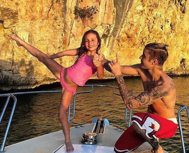 Justin Bieber And His Sister
