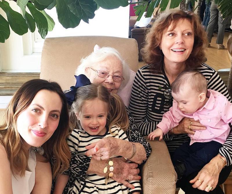 Susan Sarandon with her mom, daughter Eva and grandchildren