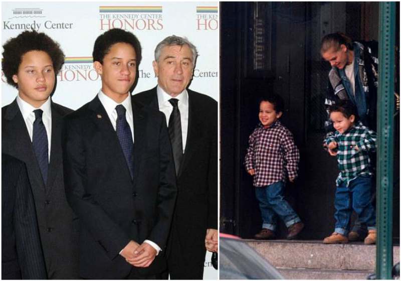 Robert De Niro's children - twin sons Aaron and Julian Kendrick De Niro
